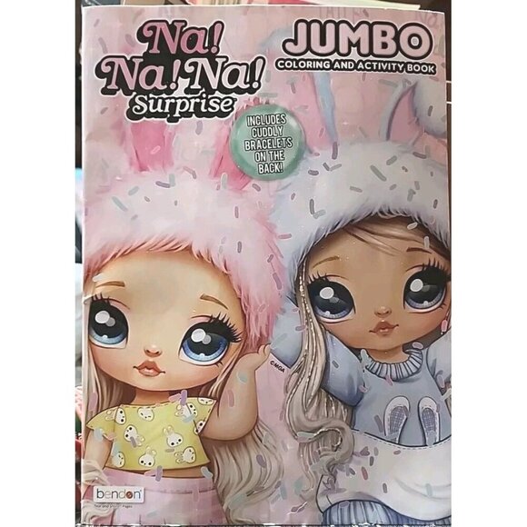 Na! Na! Na! Surprise Jumbo Coloring & Activity Book (NEW) Cuddly Bracelets On Bk - Picture 1 of 2